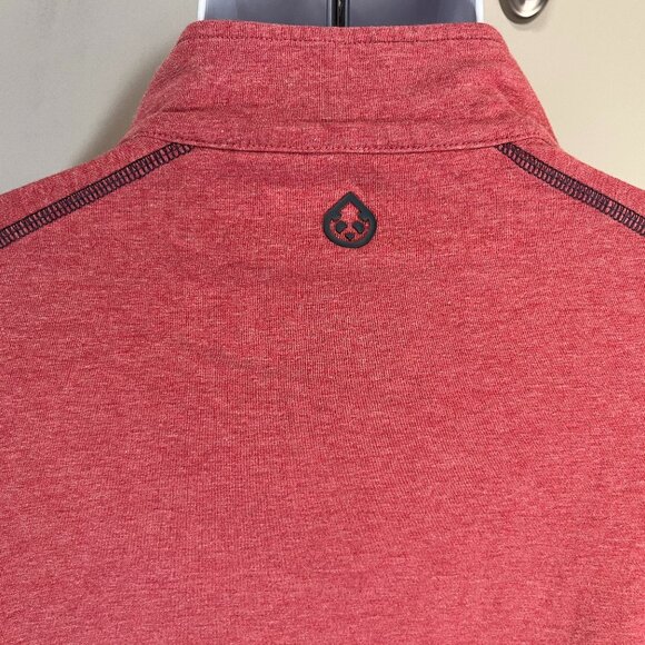 Tasc Men's red w/ gray trim long sleeve 1/2 zip pullover Jacket XL EUC - Picture 1 of 7